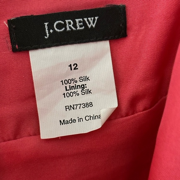 J.Crew Vintage 100% Silk Pink Floral Beaded Cami Top Size 12 - Picture 3 of 5